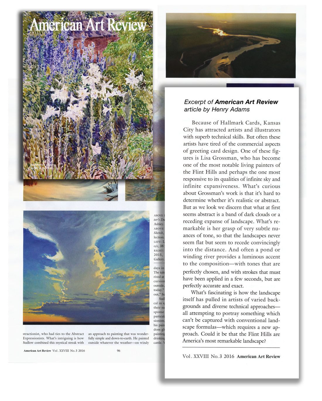 American Art Review magazine features Grossman in “Painters of the Flint Hills.”